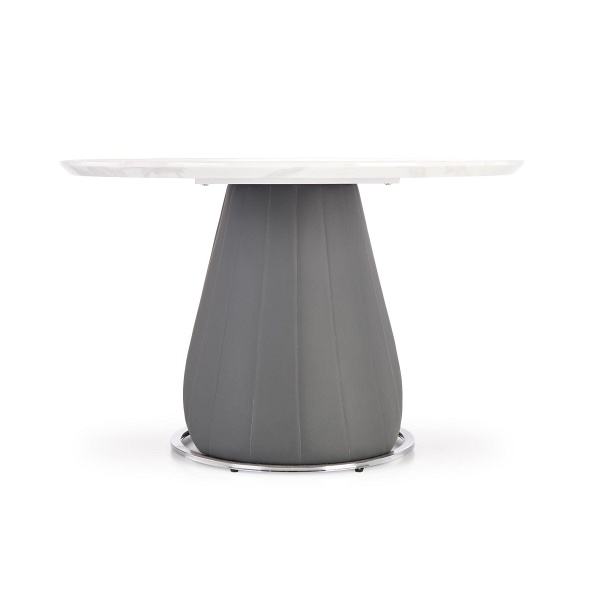 Stół REMIGIO rozkładany blat: biały marmur, noga: popielaty - Halmar