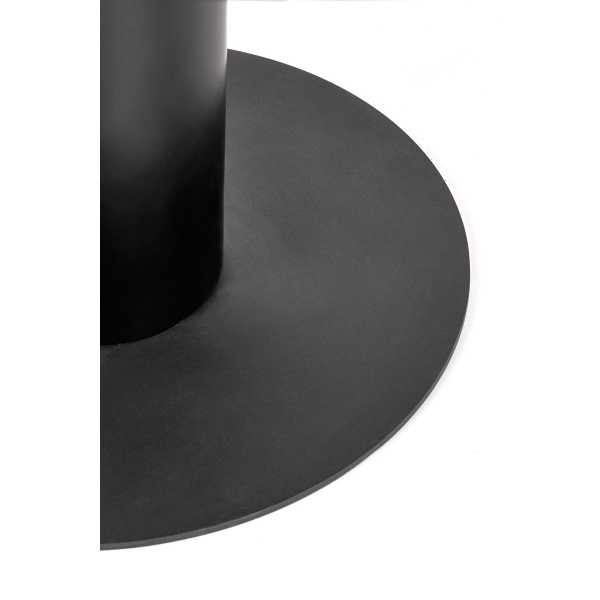 Stół CRISTIANO rozkładany blat - czarny marmur, noga - czarny - Halmar