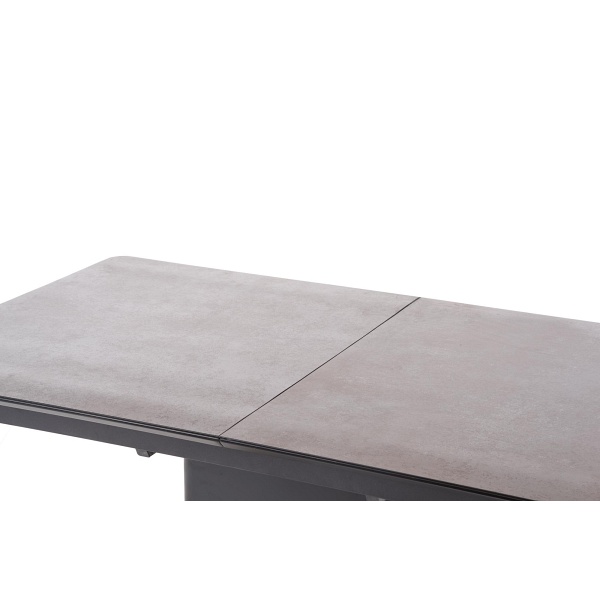 Stół MARTIN rozkładany blat - ciemny popiel, noga - czarny - Halmar