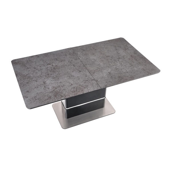 Stół MARTIN rozkładany blat - ciemny popiel, noga - czarny - Halmar