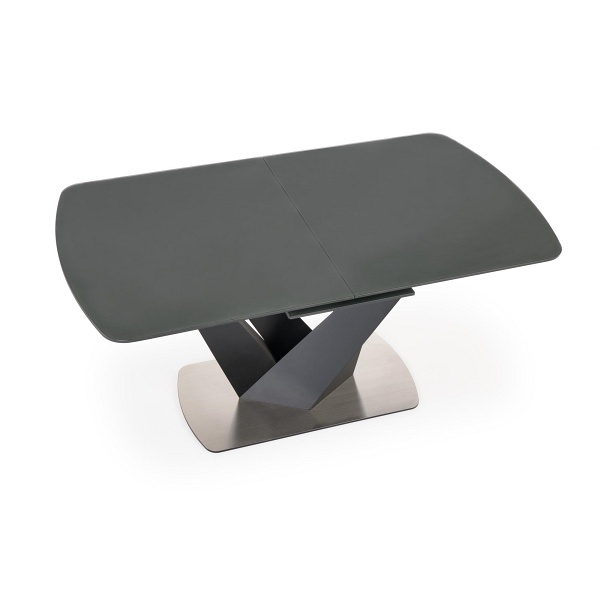 Stół PATRIZIO rozkładany blat - ciemny popiel, noga - czarny - Halmar