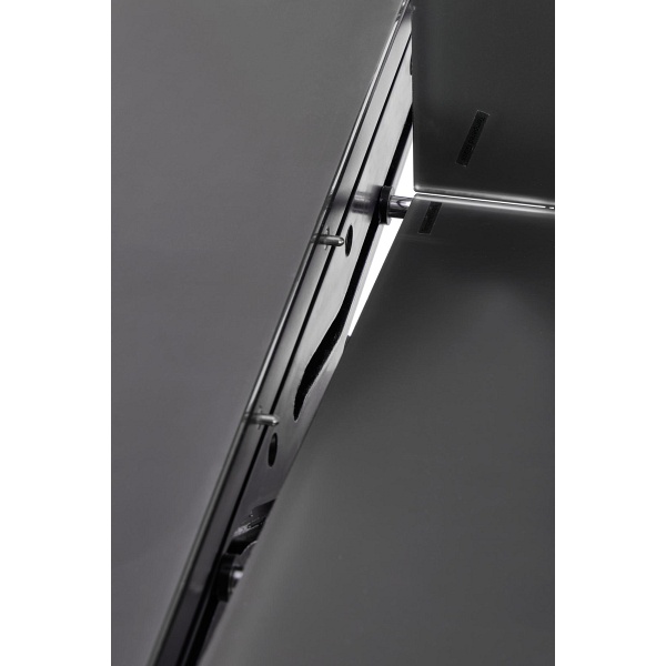 Stół SILVESTRO rozkładany blat - ciemny popiel, noga - czarny - Halmar