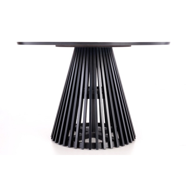 Stół MIYAKI blat - dąb naturalny, noga - czarny - Halmar