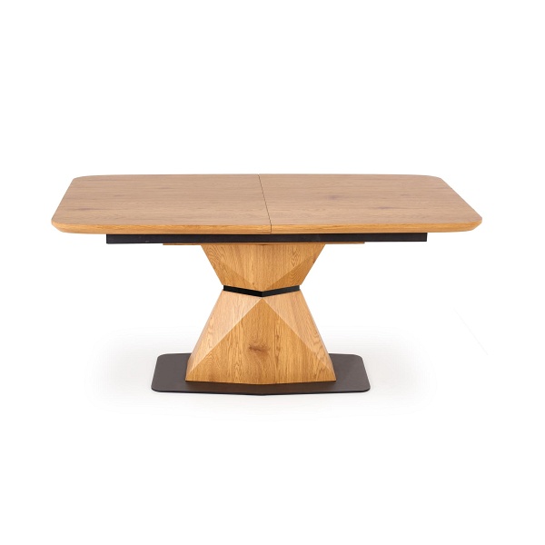 Stół DIAMOND rozkładany blat - dąb złoty, noga - dąb złoty - Halmar