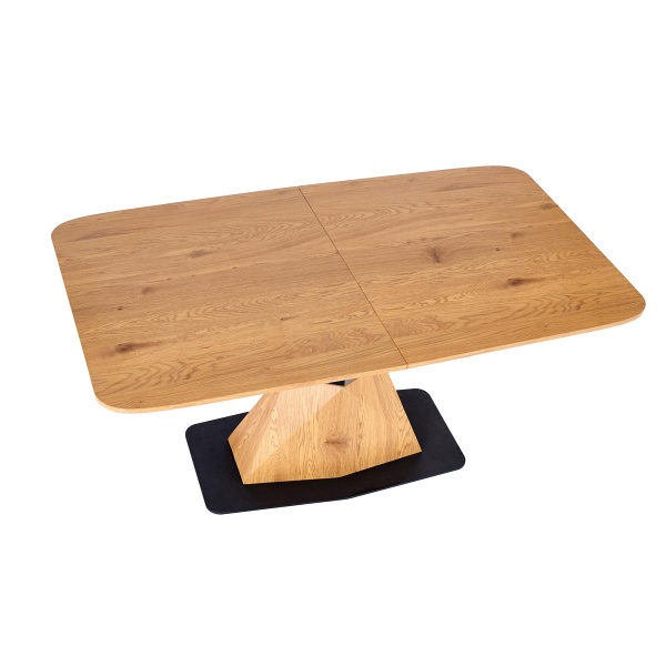 Stół DIAMOND rozkładany blat - dąb złoty, noga - dąb złoty - Halmar