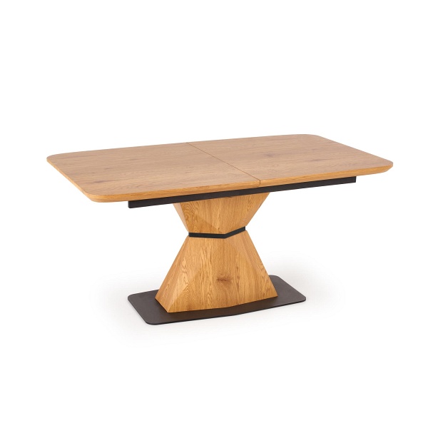 Stół DIAMOND rozkładany blat - dąb złoty, noga - dąb złoty - Halmar