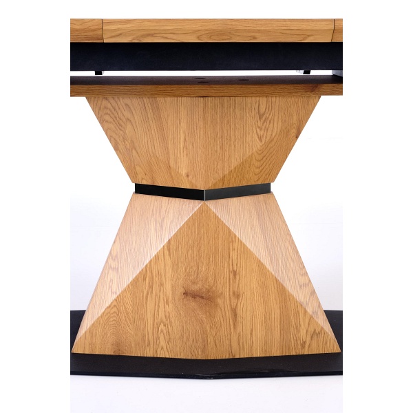 Stół DIAMOND rozkładany blat - dąb złoty, noga - dąb złoty - Halmar