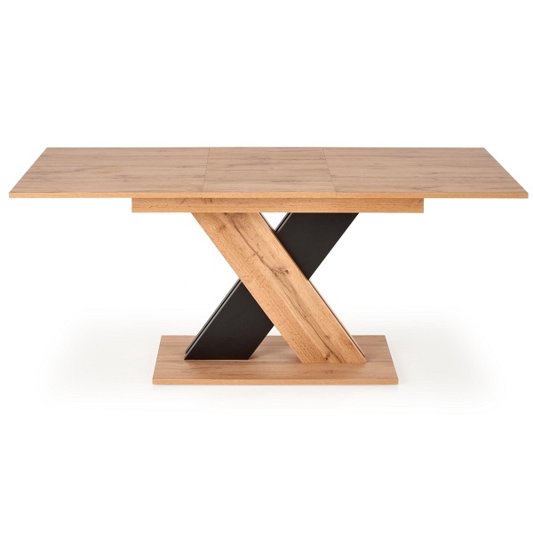 Stół XARELTO rozkładany dąb wotan - czarny - Halmar