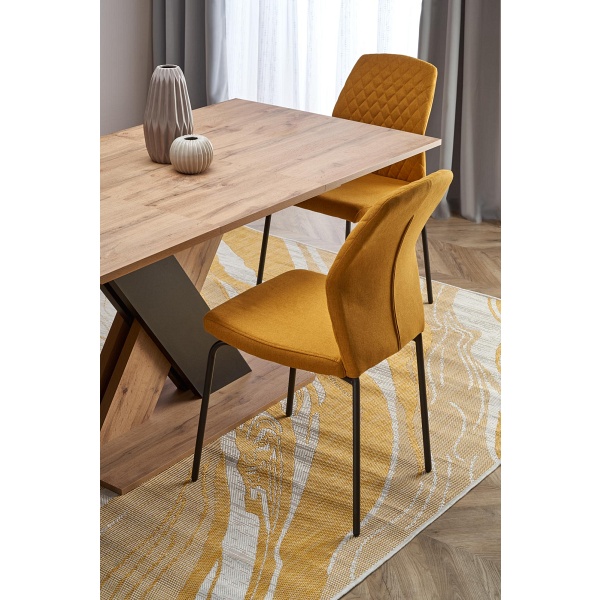 Stół XARELTO rozkładany dąb wotan - czarny - Halmar