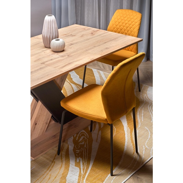 Stół XARELTO rozkładany dąb wotan - czarny - Halmar