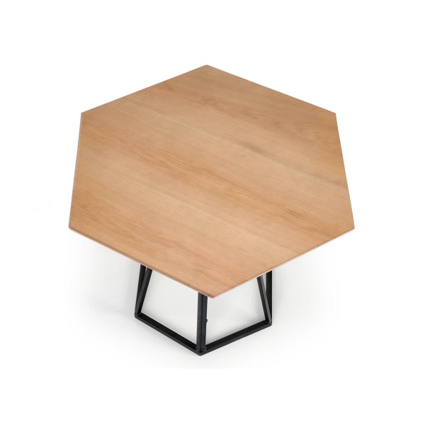 Stół HERMAN blat - naturalny, noga - czarny - Halmar