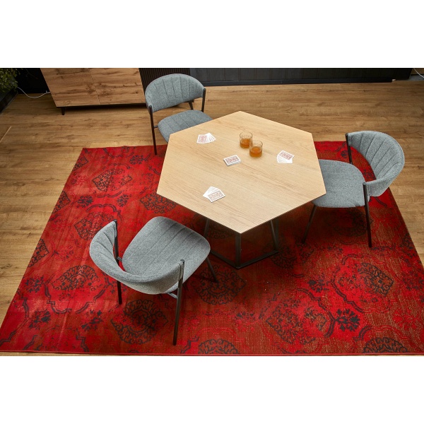 Stół HERMAN blat - naturalny, noga - czarny - Halmar