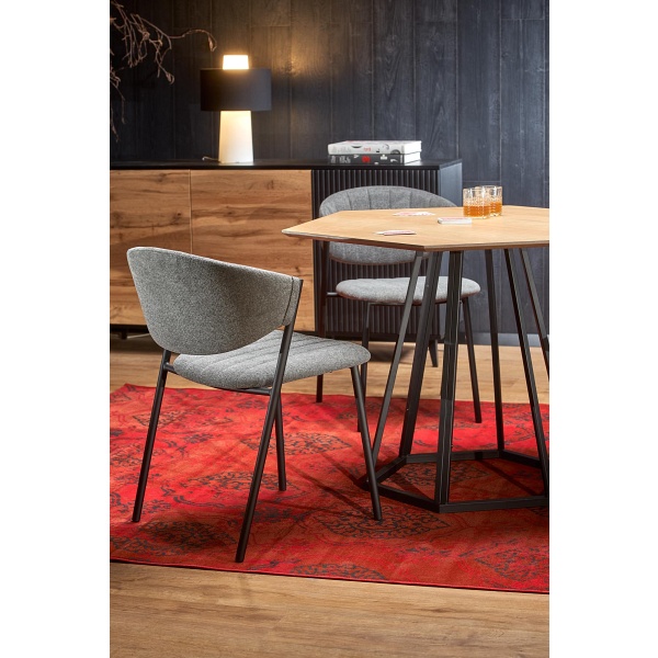 Stół HERMAN blat - naturalny, noga - czarny - Halmar