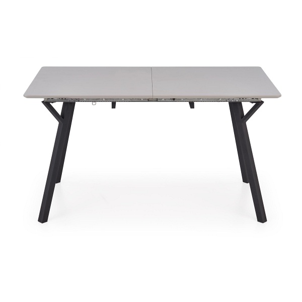 Stół BALROG 2 rozkładany blat - jasny popiel, nogi - czarny - Halmar