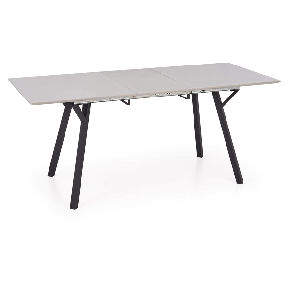 Stół BALROG 2 rozkładany blat - jasny popiel, nogi - czarny - Halmar