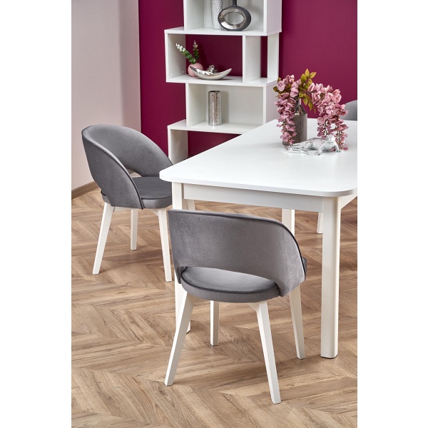 Stół FLORIAN rozkładany blat - biały, nogi - biały - Halmar