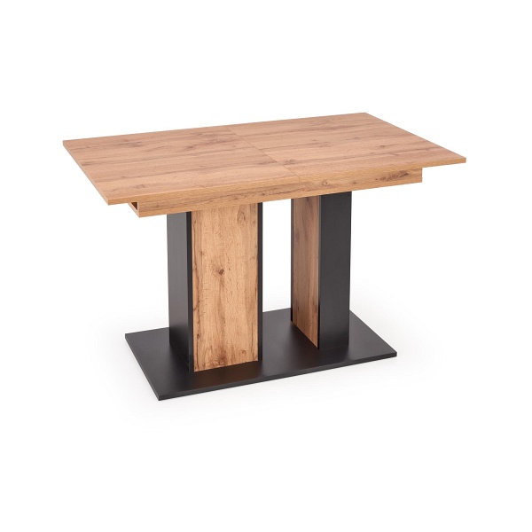 Stół DOLOMIT rozkładany dąb wotan - czarny - Halmar