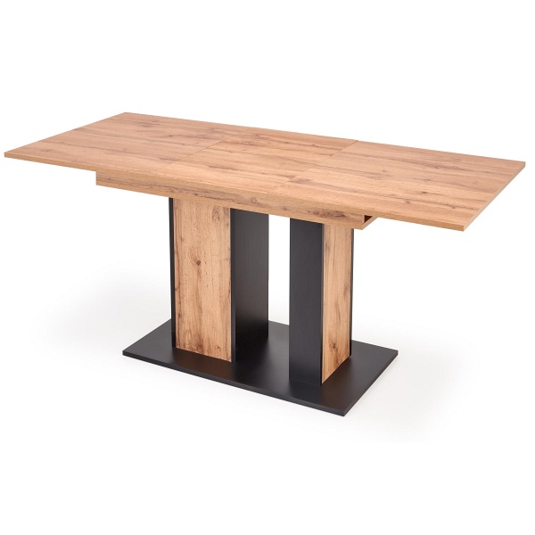 Stół DOLOMIT rozkładany dąb wotan - czarny - Halmar