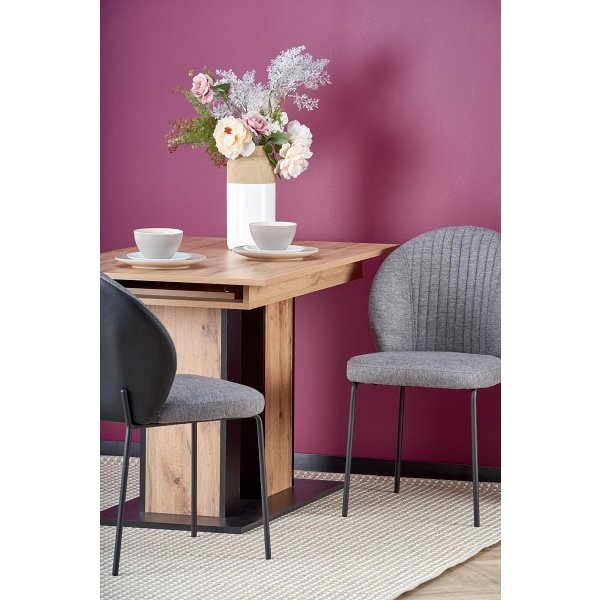 Stół DOLOMIT rozkładany dąb wotan - czarny - Halmar