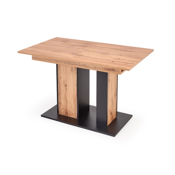 Stół DOLOMIT rozkładany dąb wotan - czarny - Halmar