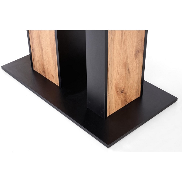 Stół DOLOMIT rozkładany dąb wotan - czarny - Halmar