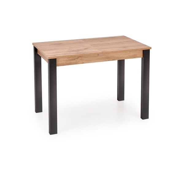 Stół GINO rozkładany blat - dąb wotan, nogi - czarny - Halmar