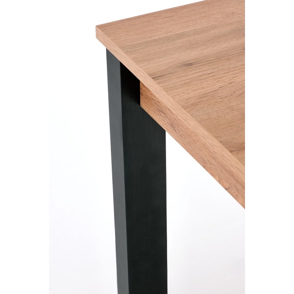 Stół GINO rozkładany blat - dąb wotan, nogi - czarny - Halmar