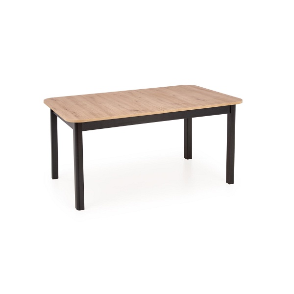 Stół FLORIAN rozkładany blat - dąb artisan, nogi - czarny - Halmar