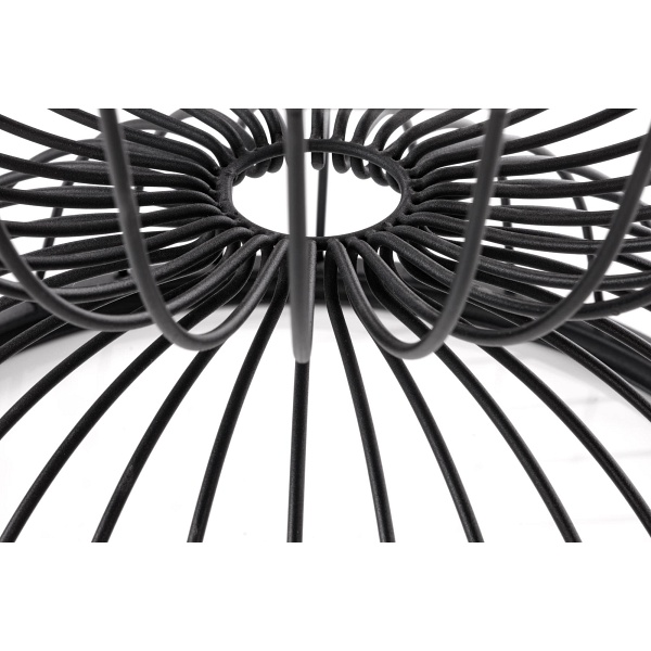 Ława KIM blat - biały marmur, stelaż - czarny - Halmar