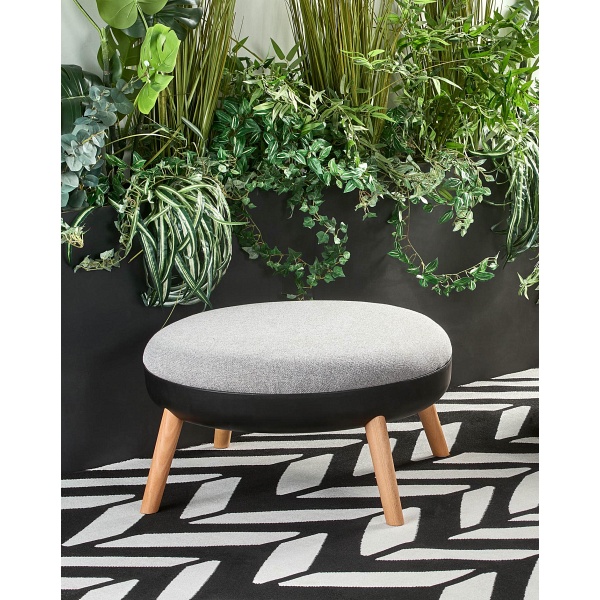 SCANDI podnóżek: popielaty, czarny - Halmar