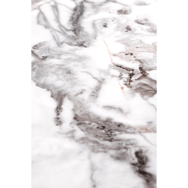 FORMOSA zestaw 2 ław, biały marmur / czarny - Halmar