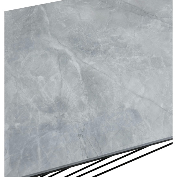 Ława INFINITY 2 , popielaty marmur / czarny - Halmar