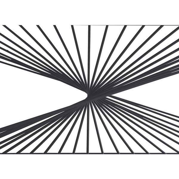 Ława INFINITY 2 , popielaty marmur / czarny - Halmar