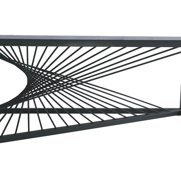 Ława INFINITY 2 , popielaty marmur / czarny - Halmar