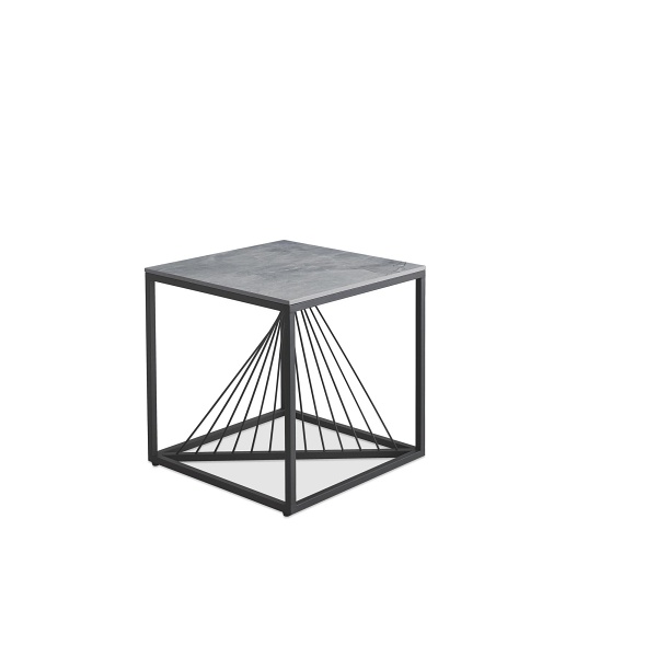 Ława INFINITY 2 KWADRAT, , popielaty marmur / czarny - Halmar