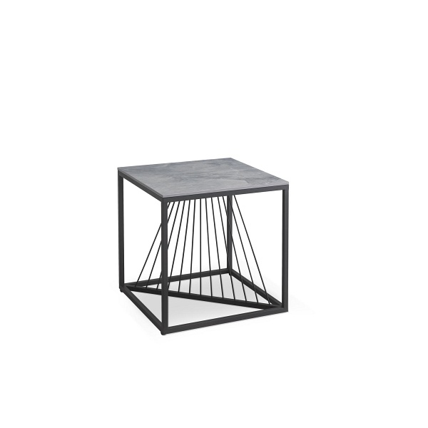 Ława INFINITY 2 KWADRAT, , popielaty marmur / czarny - Halmar