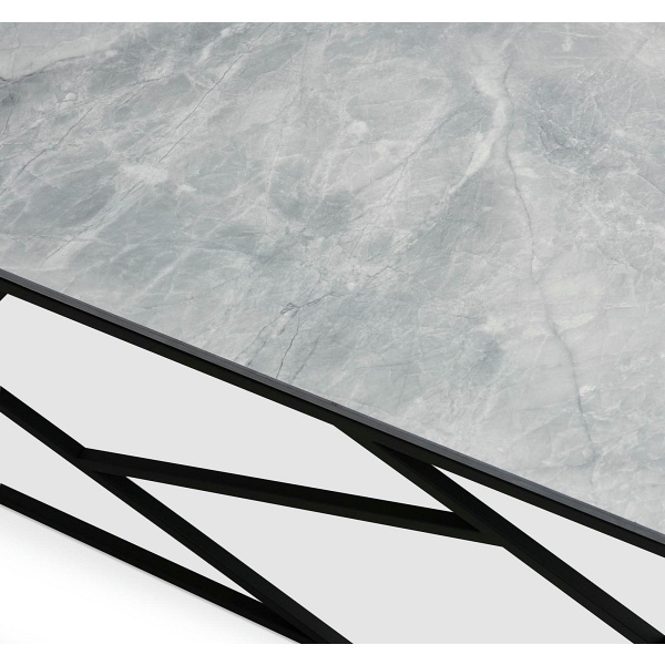 Ława UNIVERSE 2 , popielaty marmur / czarny - Halmar
