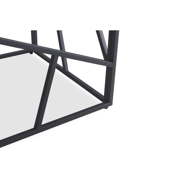 Ława UNIVERSE 2 KWADRAT , popielaty marmur / czarny - Halmar