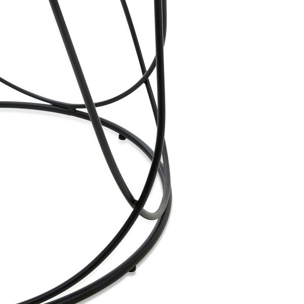 Ława NUBIRA stelaż - czarny, blat - biały marmur - Halmar