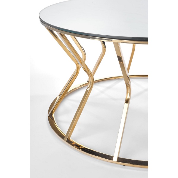 Ława AFINA lustro / złoty - Halmar