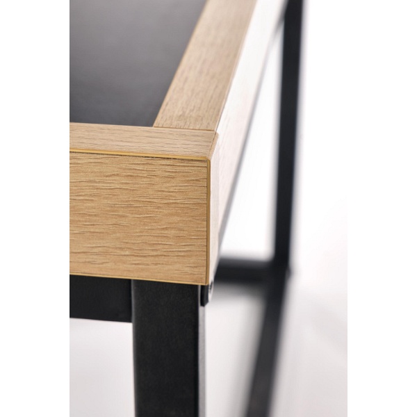 Ława VESPA blat naturalny, nogi: czarny - Halmar