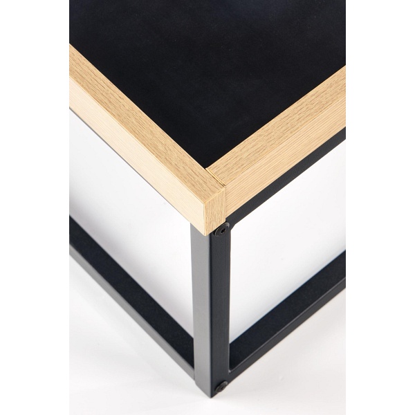 Ława VESPA S blat: naturalny, nogi: czarny - Halmar