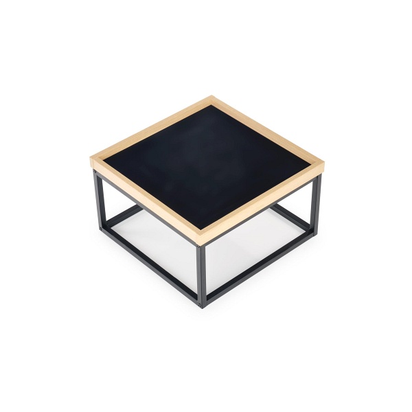 Ława VESPA S blat: naturalny, nogi: czarny - Halmar