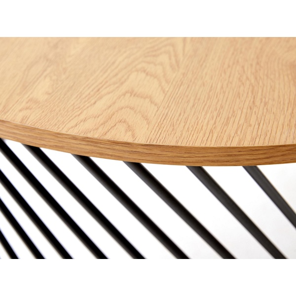 Ława MINERWA 2 blat - dąb złoty, stelaż - czarny - Halmar