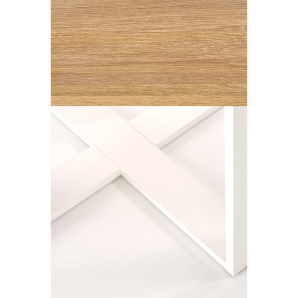 Ława CROSS kolor dąb złoty/biały - Halmar