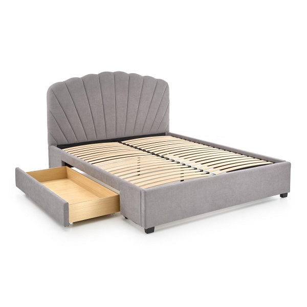 Łóżko GABRIELLA 160, jasny popielaty - Halmar