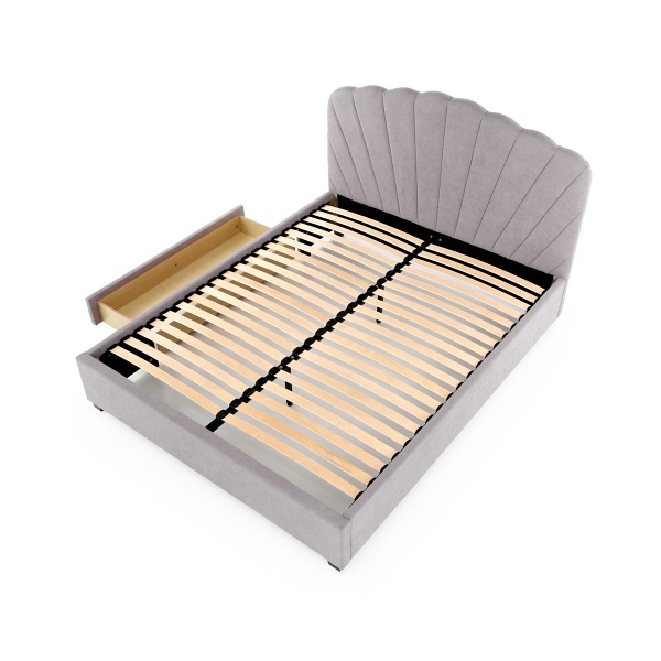 Łóżko GABRIELLA 160, jasny popielaty - Halmar