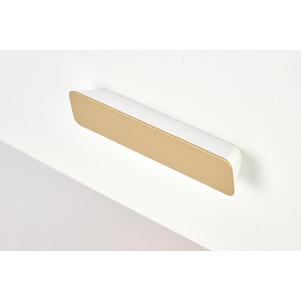 Szafka SILVIA nocna, biały - złoty - Halmar