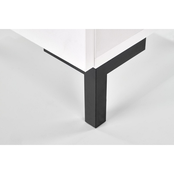 Szafka SILVIA nocna, biały - czarny - Halmar