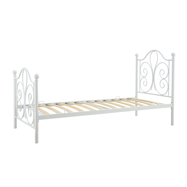 Łóżko PANAMA 90 cm metalowe biały - Halmar